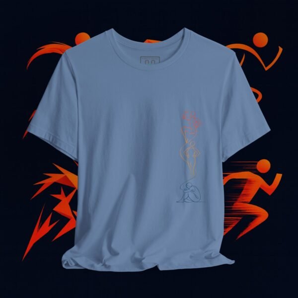 Vertical Flow – Minimalist One‑Line Art T‑Shirt | Modern Figurative -  Design by M‑Art & Design