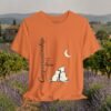 Companionship Under the Moon Tee (Dog/Cat Sitting, Moon Graphic) — Humor by M · Art & Design