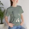 Companionship Under the Moon Tee (Dog/Cat Sitting, Moon Graphic) — Humor by M · Art & Design