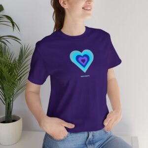 Cheeky heart T-Shirt "Wen juckts." - blue purple