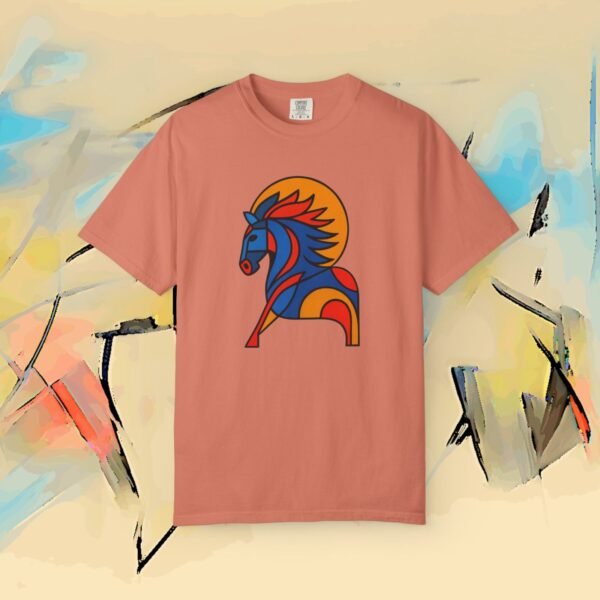 13016287527047641977_2048_custom.jpeg Stallion Crest Geometric Art Tee - Modern Cubist Horse Shirt — Apparel by M · Art & Design