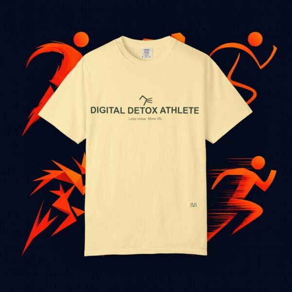 DIGITAL DETOX ATHLETE – Premium Running Tee (Less Noise Edition) (Light Colors) — Apparel by M · Art & Design