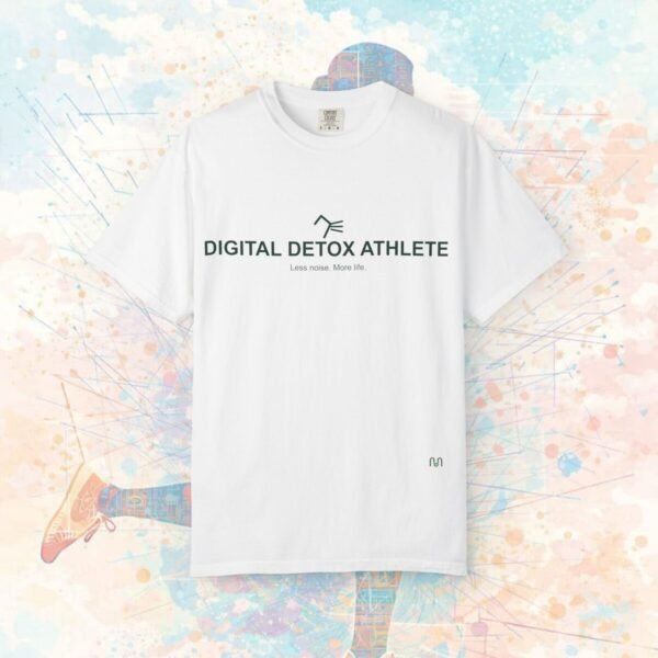 DIGITAL DETOX ATHLETE – Premium Running Tee (Less Noise Edition) (Light Colors) — Apparel by M · Art & Design
