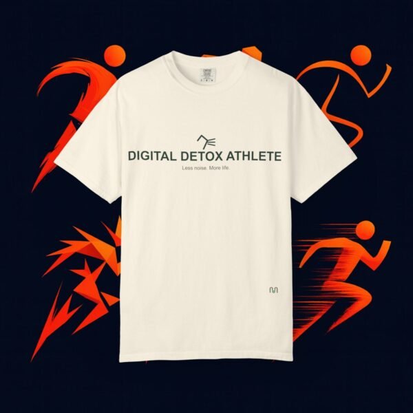 DIGITAL DETOX ATHLETE – Premium Running Tee (Less Noise Edition) (Light Colors) — Apparel by M · Art & Design