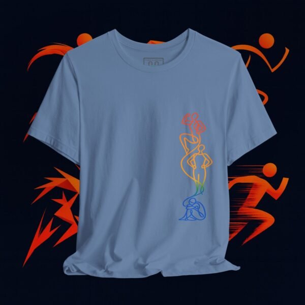 Vertical Flow – Minimalist One‑Line Art T‑Shirt | Modern Figurative - Design by M‑Art & Design — Apparel by M · Art & Design