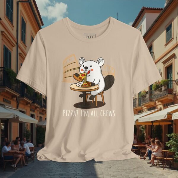 Europe Tourister – Rome Pizza Shirt | Italian Food Humor Tee — “I’m All Chews”