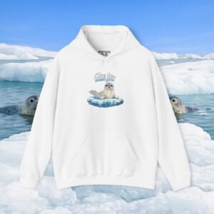Seal Pup 'Ice to Meet You' Hoodie — Cozy Animal Lover Sweatshirt — Apparel by M · Art & Design