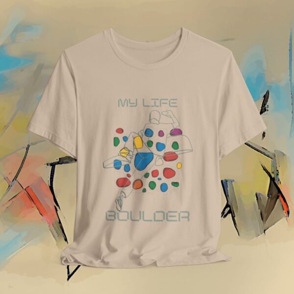 Bouldering Climber Tee – “My Life - Boulder” Rock Climbing T-Shirt