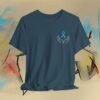 Prostate Cancer Awareness T-Shirt — Hands Holding Blue Ribbon Tee – Default Bella+Canvas T-shirt by Martume (Additional view 7)
