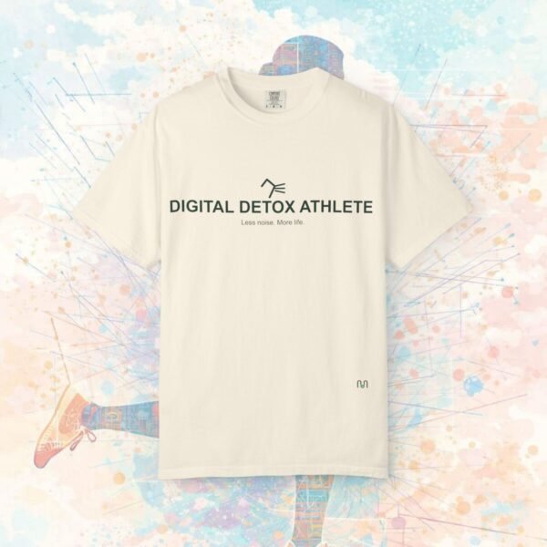 DIGITAL DETOX ATHLETE – Premium Running Tee (Less Noise Edition) (Light Colors) — Apparel by M · Art & Design