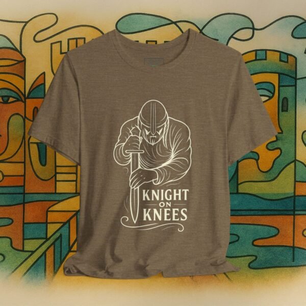 Knight on Knees – Medieval Valor Graphic Tee