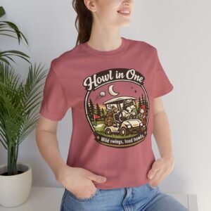 Howl in One Golf T-Shirt – Funny Golf Cart Design — Humor by M · Art & Design