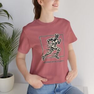 Running Graphic Tee — “Distance Brings Clarity” Jogger Shirt — Apparel by M · Art & Design