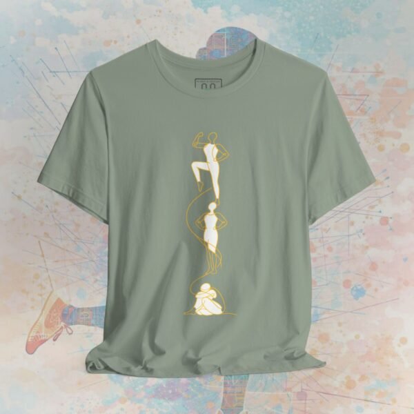 18069880683632969343_v2_2048_custom-2.jpeg Gold Line Art Progression T‑Shirt – Minimalist Growth & Empowerment Design