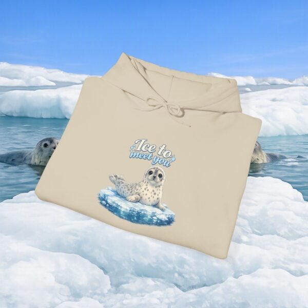 18153556448511643916_2048_custom-1.jpeg Seal Pup 'Ice to Meet You' Hoodie — Cozy Animal Lover Sweatshirt — Apparel by M · Art & Design