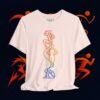 Centered Vertical Flow – Minimalist One‑Line Art T‑Shirt | Modern Figurative Design by M‑Art & Design — Apparel by M · Art & Design