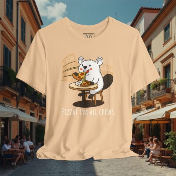 Europe Tourister – Rome Pizza Shirt | Italian Food Humor Tee — “I’m All Chews”