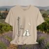 Companionship Under the Moon Tee (Dog/Cat Sitting, Moon Graphic) — Humor by M · Art & Design