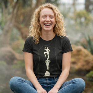 Ivory Line Art Transformation T‑Shirt – Minimalist Empowerment Design artistic unisex graphic T-shirt