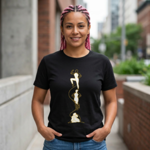 Gold Line Art Progression T-Shirt