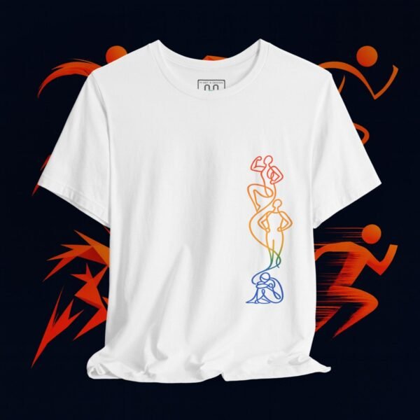 Vertical Flow – Minimalist One‑Line Art T‑Shirt | Modern Figurative - Design by M‑Art & Design — Apparel by M · Art & Design