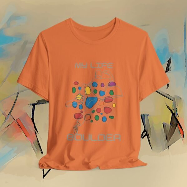 Bouldering Climber Tee – “My Life - Boulder” Rock Climbing T-Shirt