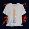 Centered Vertical Flow – Minimalist One‑Line Art T‑Shirt | Modern Figurative Design by M‑Art & Design — Apparel by M · Art & Design