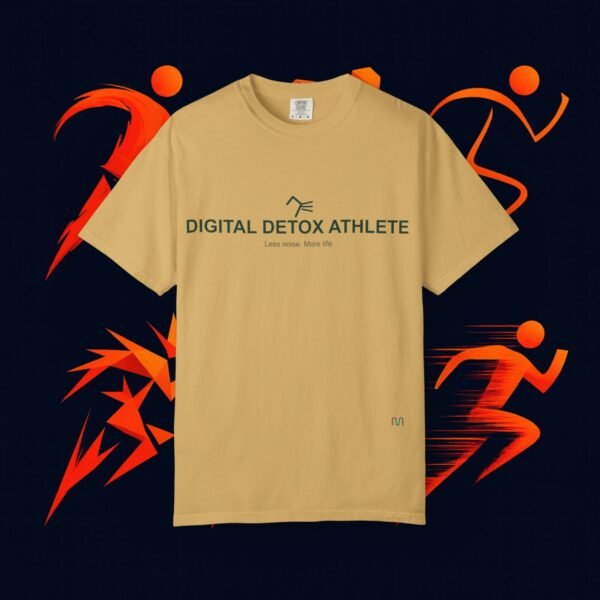 DIGITAL DETOX ATHLETE – Premium Running Tee (Less Noise Edition) (Light Colors) — Apparel by M · Art & Design