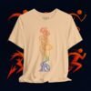 Centered Vertical Flow – Minimalist One‑Line Art T‑Shirt | Modern Figurative Design by M‑Art & Design — Apparel by M · Art & Design