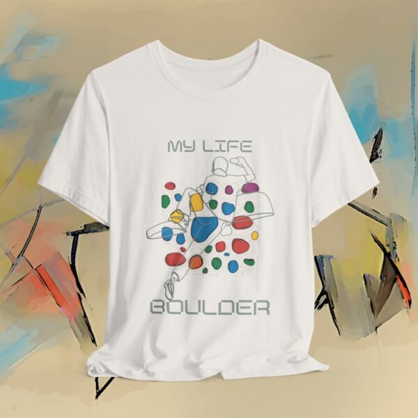 Bouldering Climber Tee – “My Life - Boulder” Rock Climbing T-Shirt