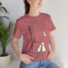 Companionship Under the Moon Tee (Dog/Cat Sitting, Moon Graphic) — Humor by M · Art & Design