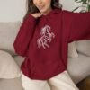 5113608699587892057_2048.jpeg Horse Line Art Hoodie — Minimalist Rearing Stallion Graphic Sweatshirt — Apparel by M · Art & Design
