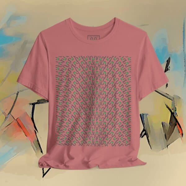 Geometric Lines Tee – Symmetry, Color & Modern Minimalism – product gallery – M · Art & Design