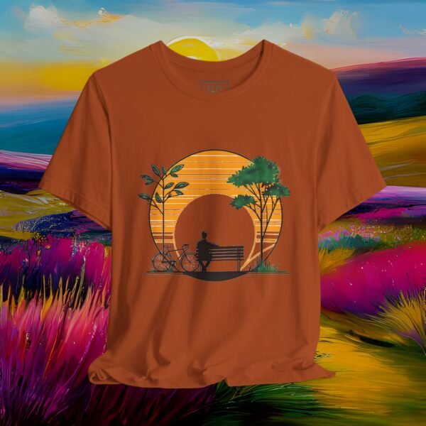 532065695043192242_v2_2048_custom.jpeg Sunset Bench Tee — Bicycle Park Silhouette T-Shirt – product gallery – M · Art & Design