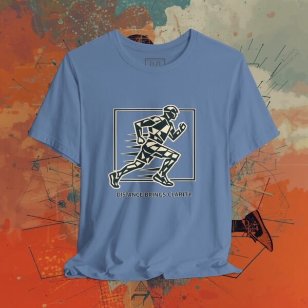 5441003677160391336_v2_2048_custom.jpeg Running Graphic Tee — “Distance Brings Clarity” Jogger Shirt — Apparel by M · Art & Design