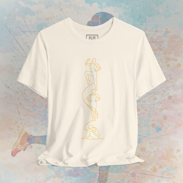 553968608740657603_v2_2048_custom-2.jpeg Gold Line Art Progression T‑Shirt – Minimalist Growth & Empowerment Design