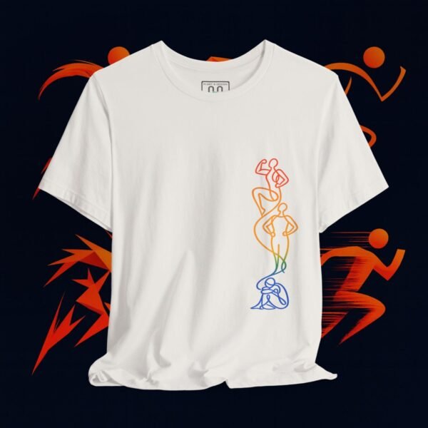 Vertical Flow – Minimalist One‑Line Art T‑Shirt | Modern Figurative - Design by M‑Art & Design — Apparel by M · Art & Design