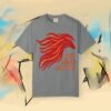 Red Mane Motion T-Shirt — Stylized Horse Head Graphic Tee — Apparel by M · Art & Design