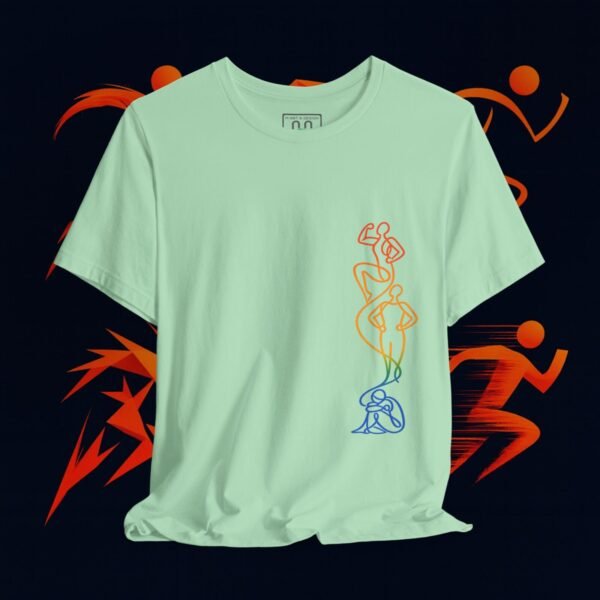 Vertical Flow – Minimalist One‑Line Art T‑Shirt | Modern Figurative - Design by M‑Art & Design — Apparel by M · Art & Design