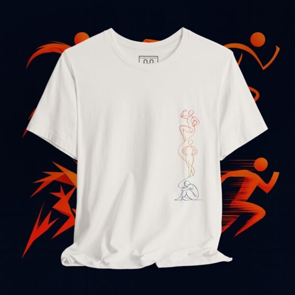 Vertical Flow – Minimalist One‑Line Art T‑Shirt | Modern Figurative -  Design by M‑Art & Design