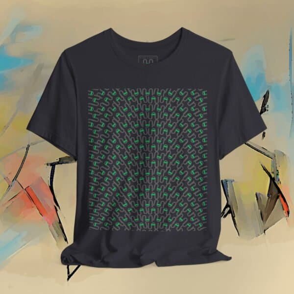 Geometric Lines Tee – Symmetry, Color & Modern Minimalism – product gallery – M · Art & Design