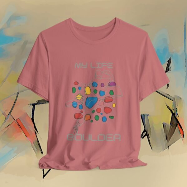 Bouldering Climber Tee – “My Life - Boulder” Rock Climbing T-Shirt