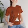 Companionship Under the Moon Tee (Dog/Cat Sitting, Moon Graphic) — Humor by M · Art & Design
