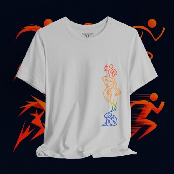 Vertical Flow – Minimalist One‑Line Art T‑Shirt | Modern Figurative - Design by M‑Art & Design — Apparel by M · Art & Design
