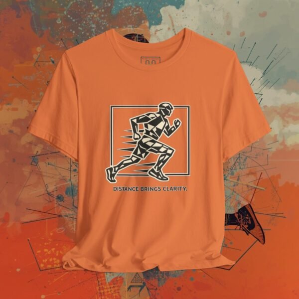 7994000791102863829_v2_2048_custom.jpeg Running Graphic Tee — “Distance Brings Clarity” Jogger Shirt — Apparel by M · Art & Design