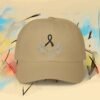 8134299692068075259_2048_custom-1.jpeg Skin Cancer Awareness Embroidered Black Ribbon Dad Cap — Apparel by M · Art & Design