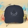 8458658312672022313_2048_custom.jpeg Skin Cancer Awareness Embroidered Black Ribbon Dad Cap