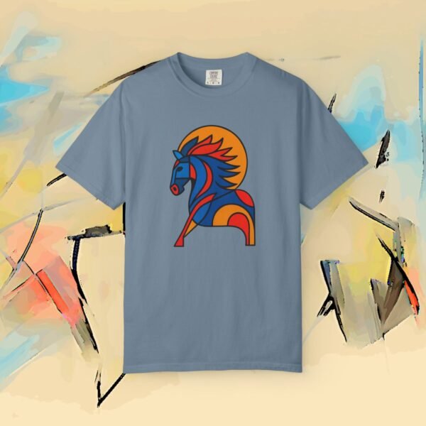 8792831029403004703_2048_custom.jpeg Stallion Crest Geometric Art Tee - Modern Cubist Horse Shirt — Apparel by M · Art & Design