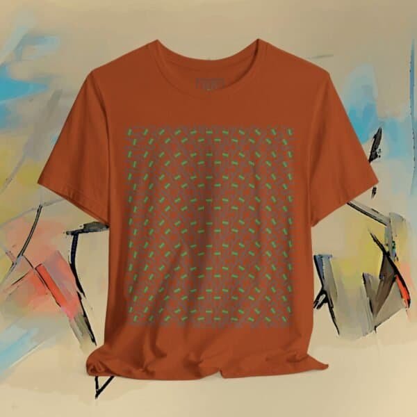 Geometric Lines Tee – Symmetry, Color & Modern Minimalism – product gallery – M · Art & Design