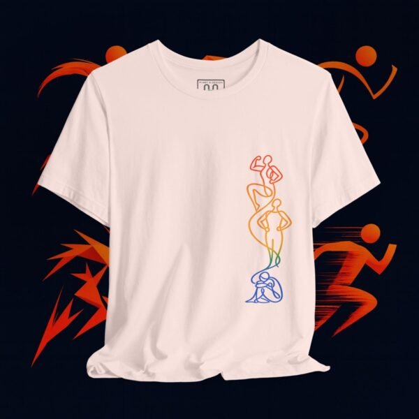 Vertical Flow – Minimalist One‑Line Art T‑Shirt | Modern Figurative - Design by M‑Art & Design — Apparel by M · Art & Design